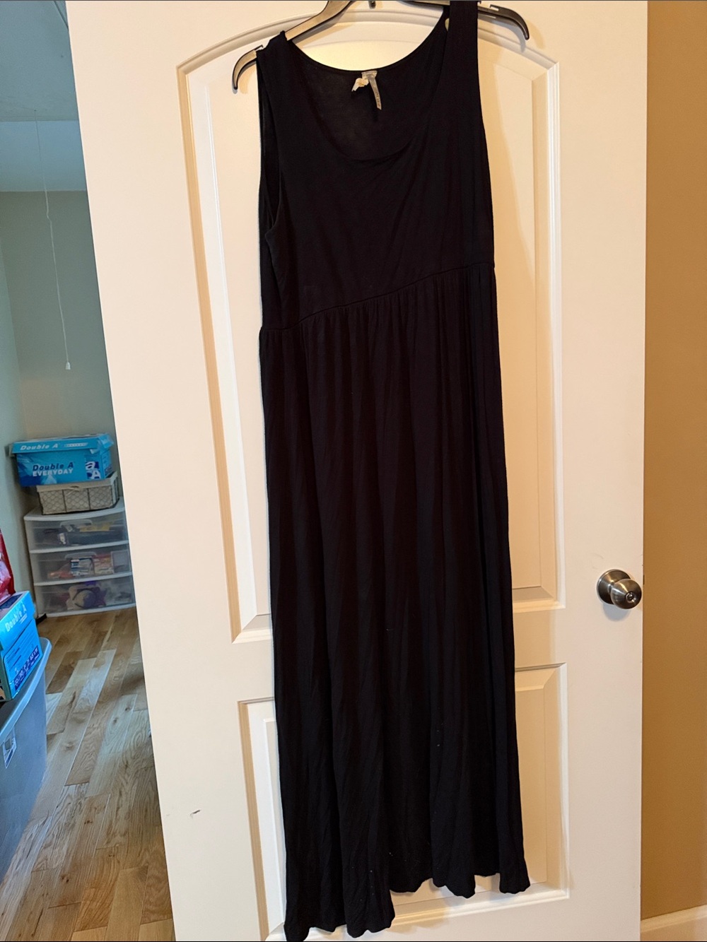Women's Black Sleeveless Maxi Dress - Classic Everyday Maxi